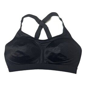 Victoria Secret VSX Light Weight Mesh Sports Bra Black Size 32D NWOT